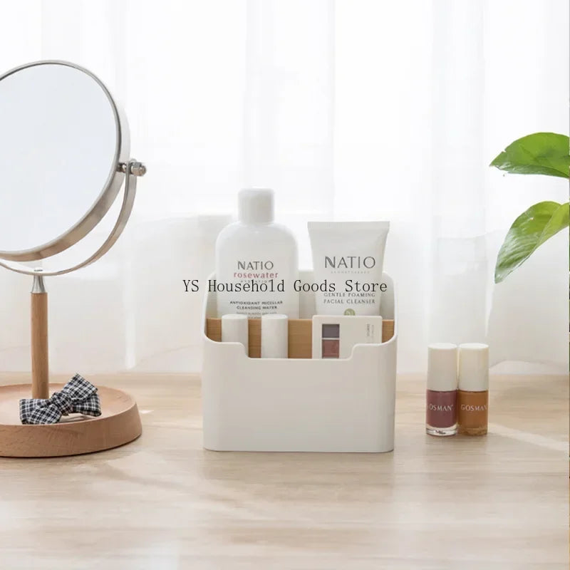 Plastic Desktop Storage Box for Remote Controls Tissues Cosmetics Office Supplies Living Room Organization