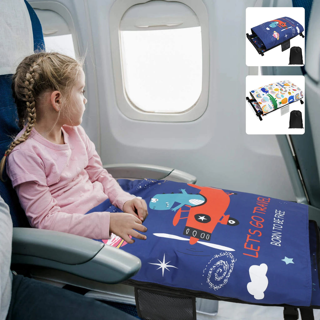 Toddler Travel Airplane Bed Portable Pedals Bed Foot Rest Hammock with Storage Bag Baby Airplane Seat Extender For Leg Rest
