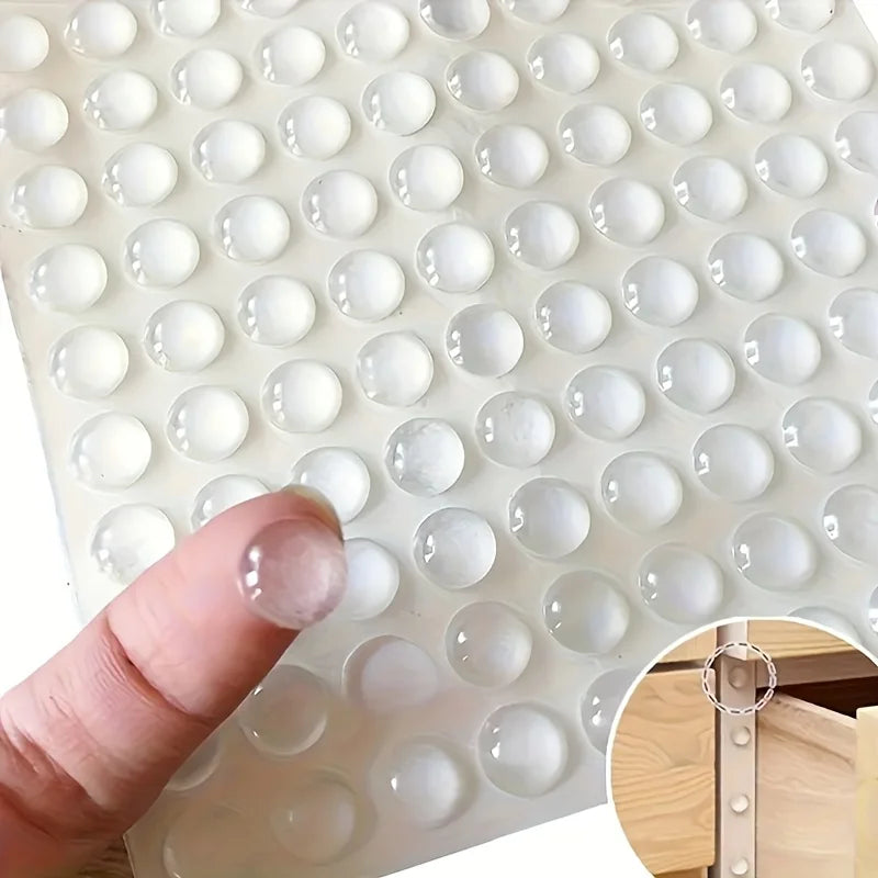 100pcs Silicone Bumpers, Self-Adhesive Non-Slip Pads for Furniture Protection, Transparent Shock-Absorbing Buffers for Home