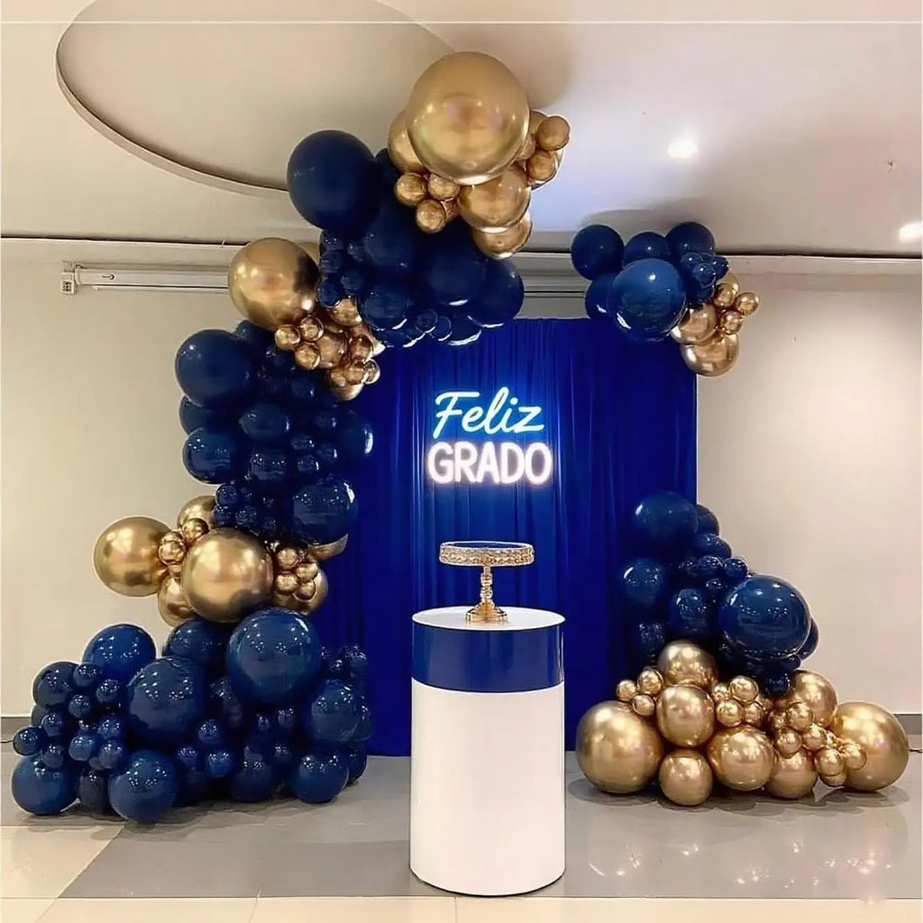 40Pcs Navy Blue and Gold Balloons Metallic Gold balloons for Anniversary Wedding New Year Birthday Party Graduation Decorations