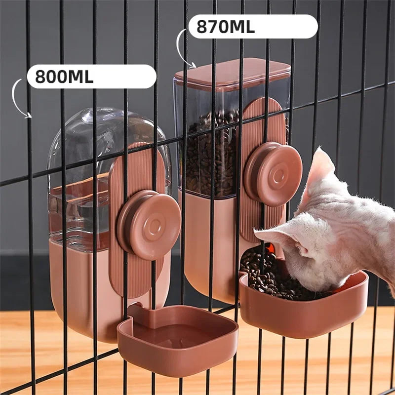 Pet Hanging Water Fountain Convenient Automatic Feeder Dog Feeding Bowl Cat Water Drink Kit Tool Food Storage Container