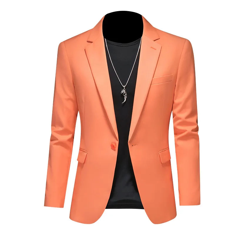 Mens Suit 2025 New Plus Size Slim Fit Single Breasted Blazer Professional Wedding Business Party Office Formal Jacket Coats