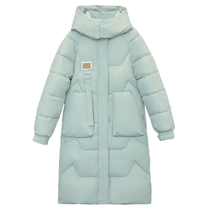 New 2025 Winter Women Jacket Long Parkas Female Down Cotton Hooded Overcoat Thick Warm Jackets Windproof Casual Loose Coat