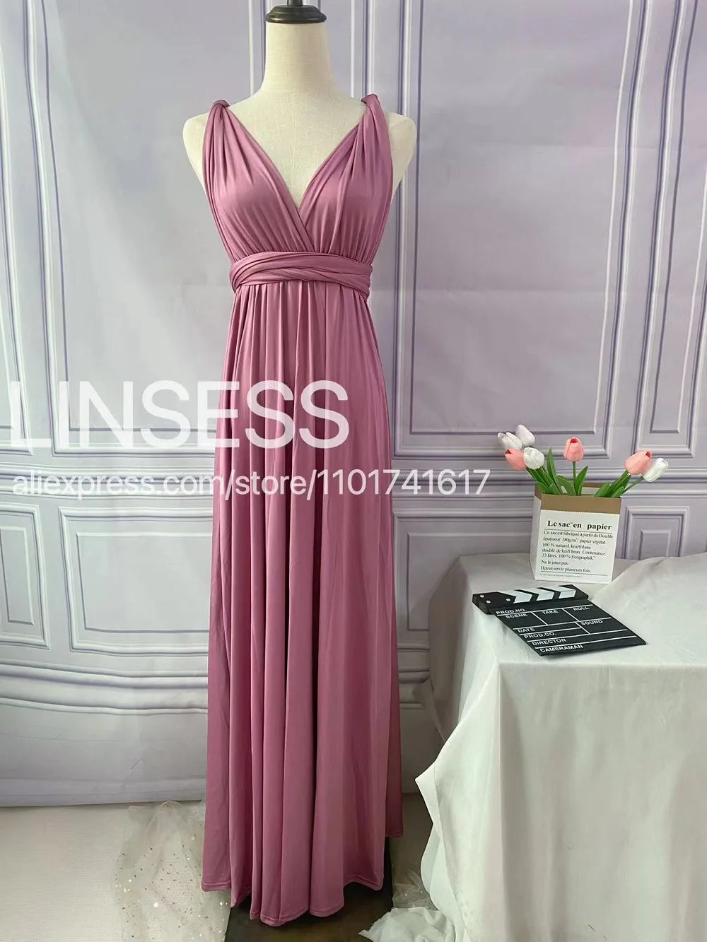 Bridesmaid Dress, Olive Green Maxi Bridesmaid Dress, Bridal Party Convertible Dress, Multiway Infinity Dress, Custom Dress