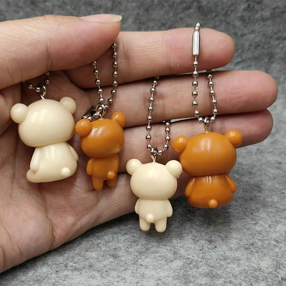 New Kawaii Style Rilakkuma Key Chain Mini DIY Pendant Decor Couple Design Cute Necklace Accessories