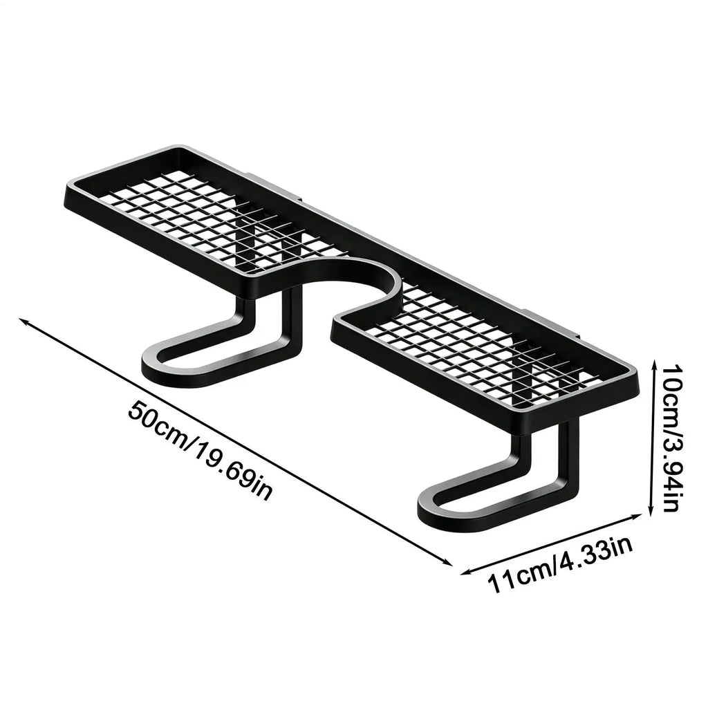 Bathroom U-Shaped Rack Wall Mount Floating Shelf Over Sink Organizer Wash Basin Rack Punch-Free Storage Accessories
