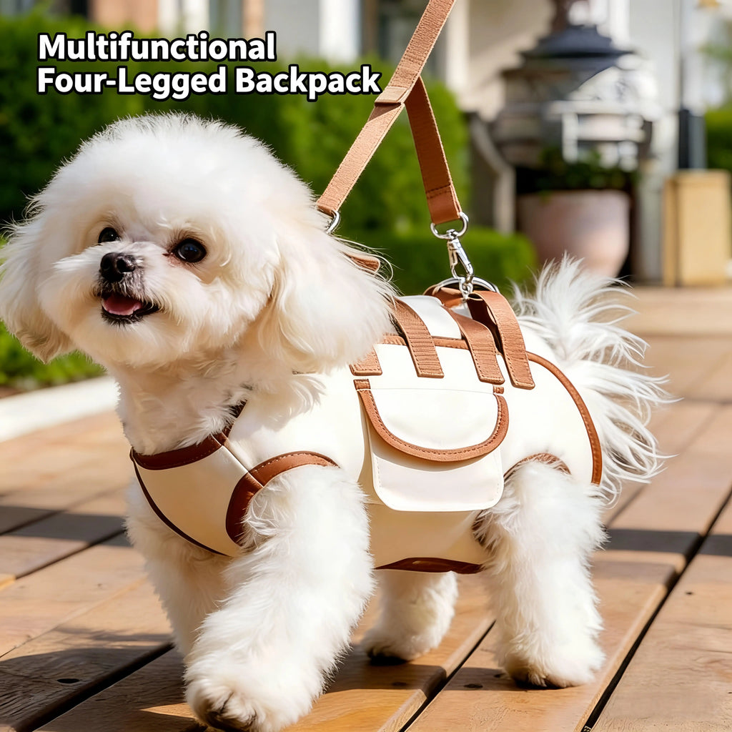 1-Piece Pet Travel Backpack, 3-in-1 Medium Size (Suitable for 4-6.5kg Pets), Pet Dog Backpack, Portable Crossbody Handbag, Shoulder Bag, Small Dog and Cat Pet Outing Bag, Dog Walking Bag