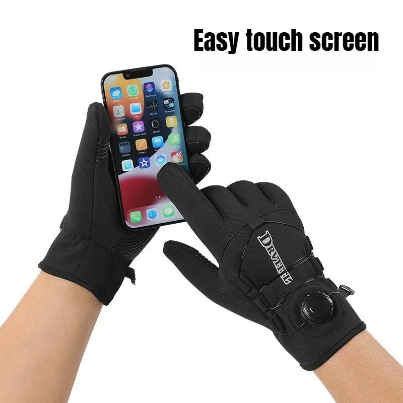 Winter Warm Gloves for Men Women Extended Thickened Windproof and Waterproof Sports Touchscreen Skiing Cycling Gloves