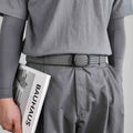 Weaving Belt Men's Fashionable Belt for Young Adults Casual Multifunctional Canvas Pants Belt with Elastic Golf Studs Fabric Lea