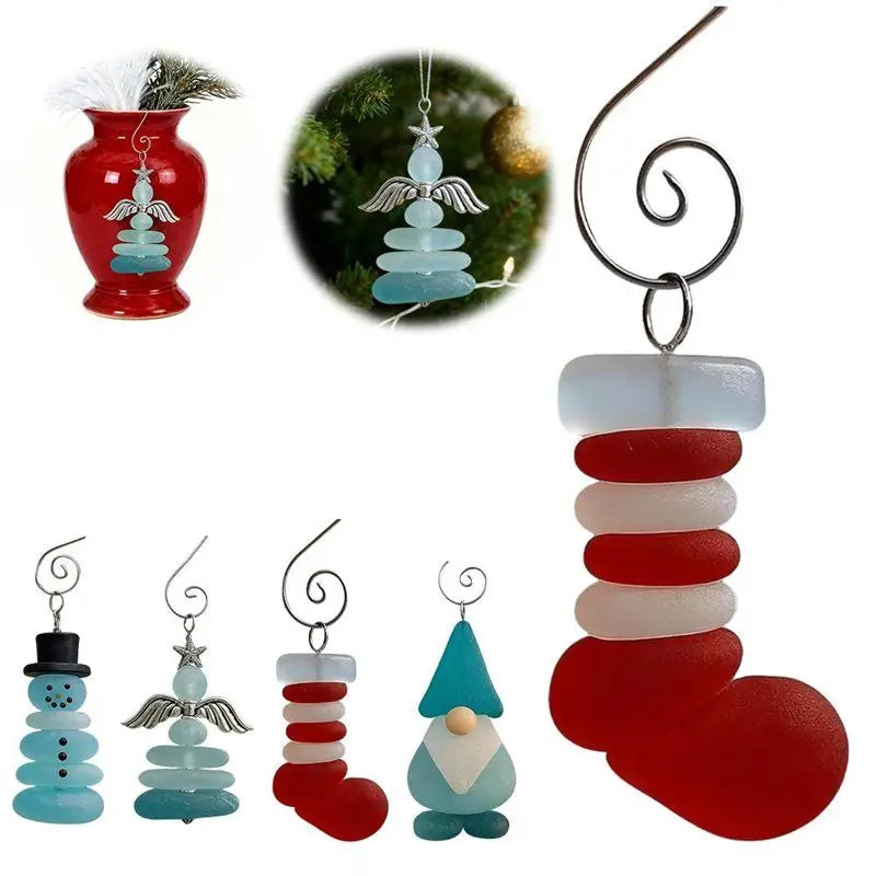 -November Christmas Coastal Ornaments Christmas Tree Decor Sea Snow Man Christmas Ornament Set For Tree