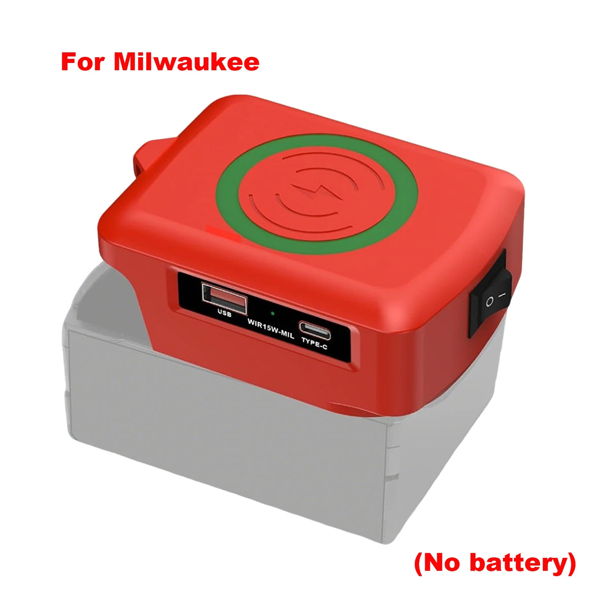 NEW Wireless Phone Charger for Makita/Dewalt/Milwaukee Li-ion Battery USB Adapter with Type-C Charges Port Portable Power Bank