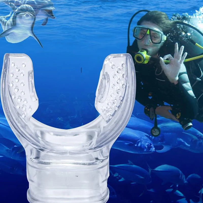 1PC Silicone Soft Scuba Diving Snorkel Mouthpiece Bite Regulator Non-toxic Equipment Swimming Accessories