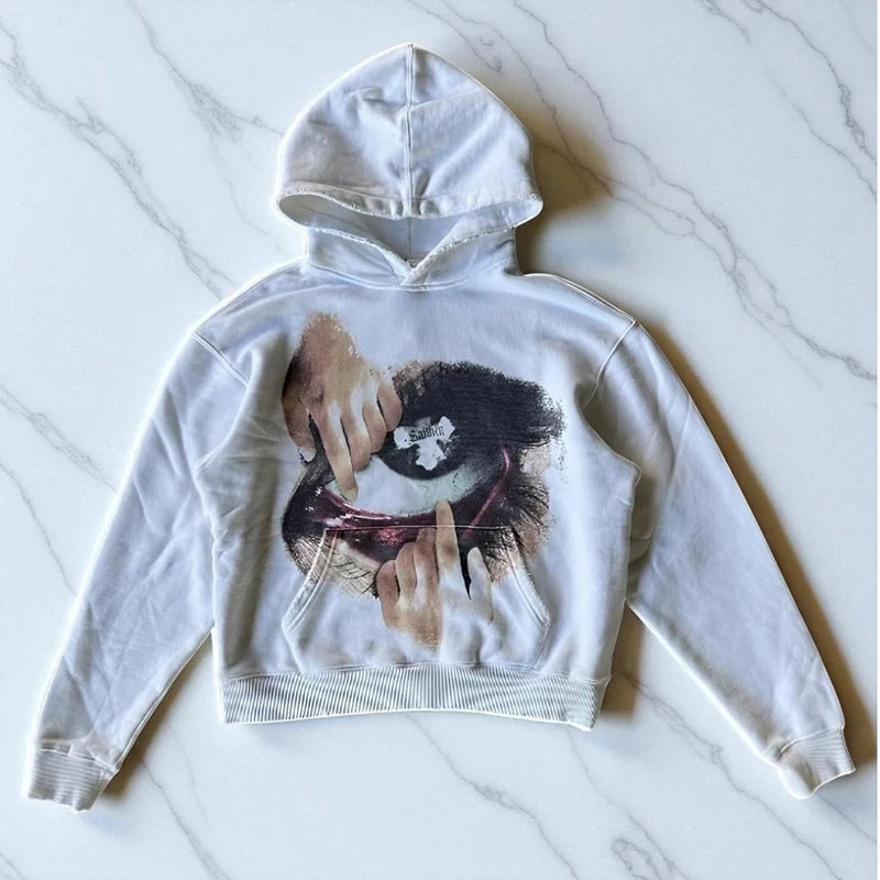 Woman Sweatshirts Streetwear Y2K Hoodie Aesthetics Graphic Print Clothes Oversized Pullover Hoodie Sweatshirt Fall Clothes