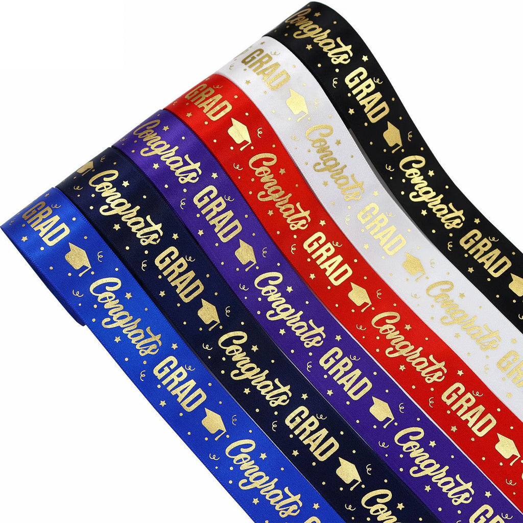 1 Roll，5 Yards Graduation Gift Packaging Ribbon,Decoration Party DlY Bow Ribbon, Graduation Ceremony  CampusParty Supplies