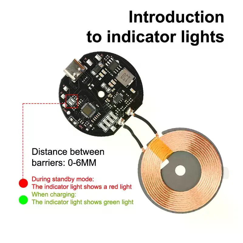 20W High Power Wireless Charger Transmitter Module 12V/24V Mobile Phone Quick Charging Circuit Board Vehicle Wireless Charger
