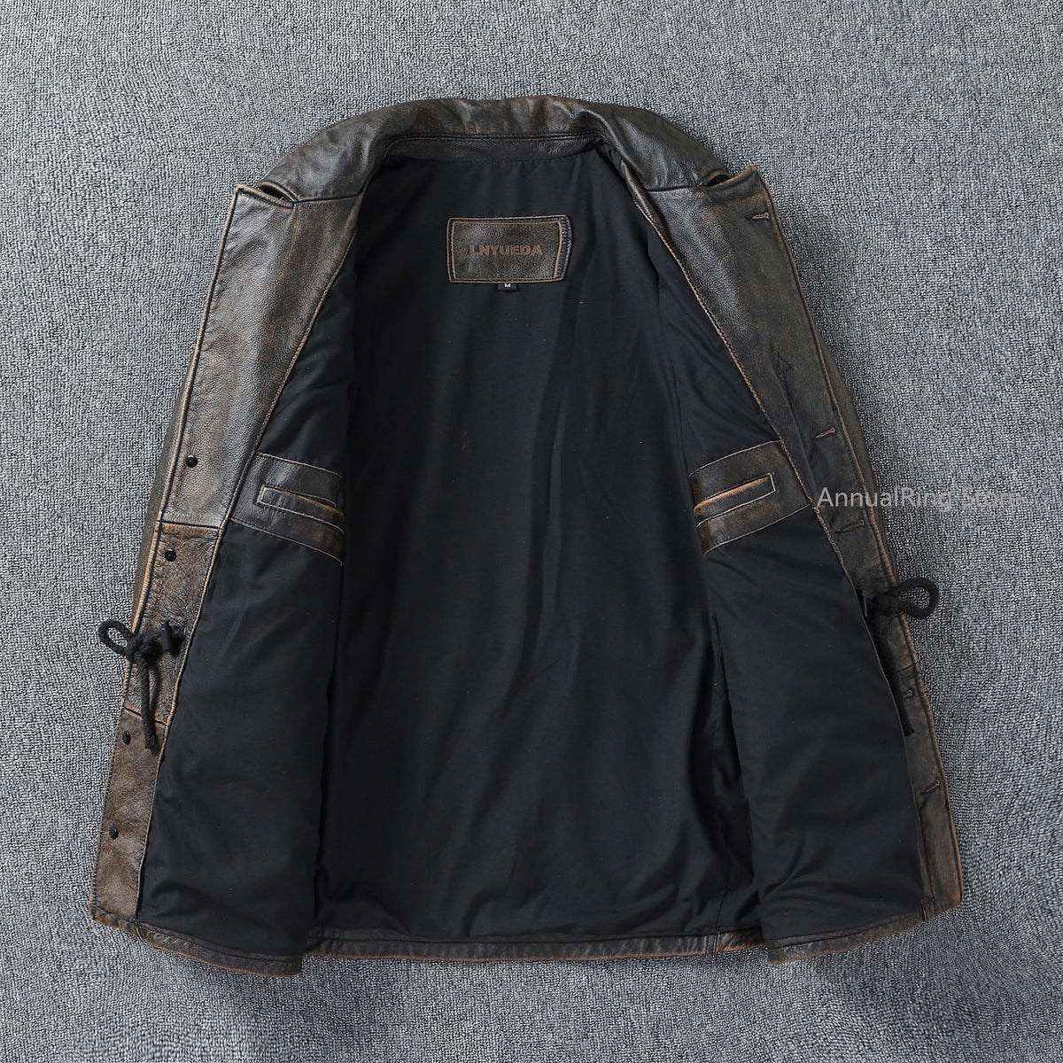 Classic M43 Trench Coat Cowhide Military Genuine Leather Jacket Medium and Long Multi-pocket Mens Vintage Leather Jacket