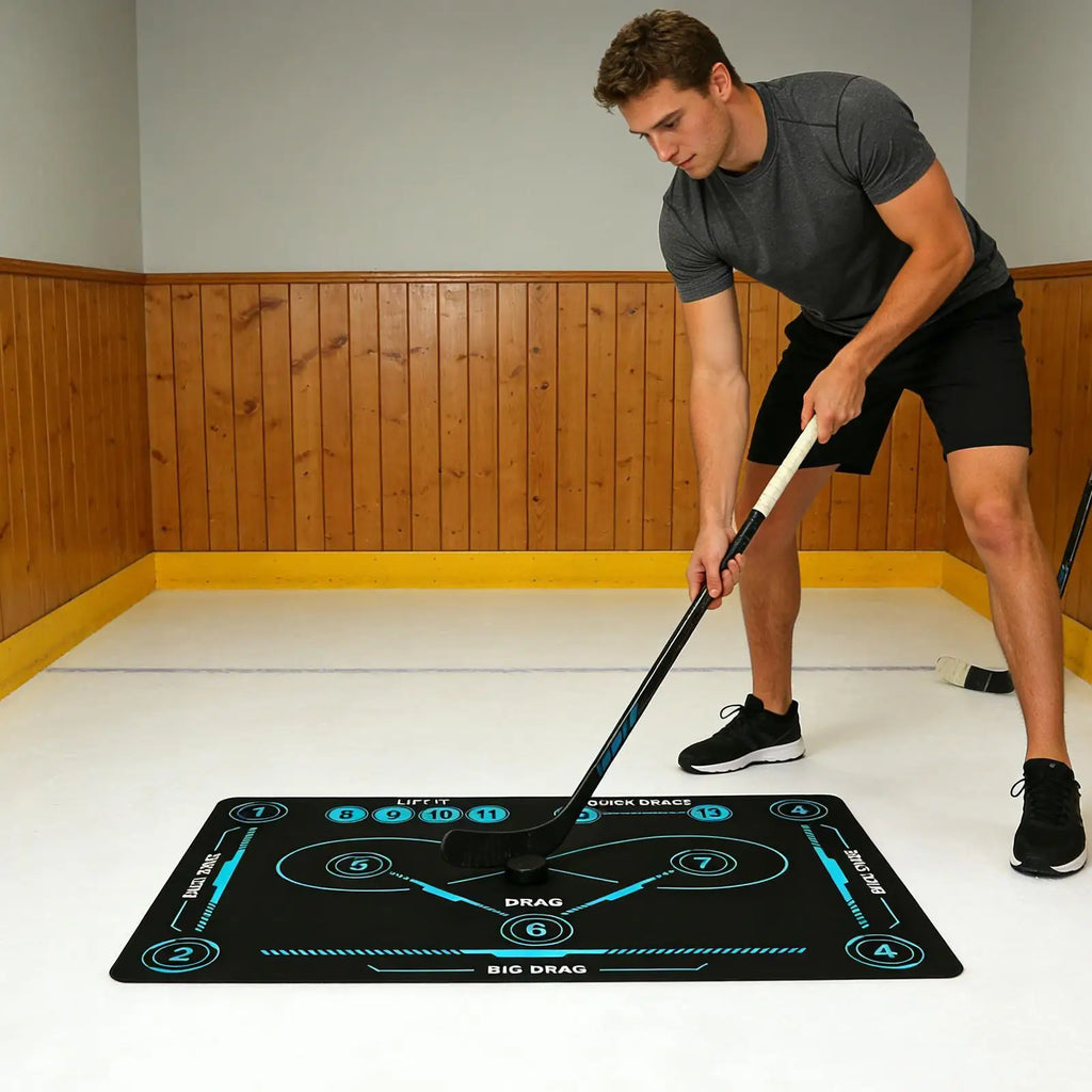 Hockey Training Mat Indoor Outdoor Quiet Non-Slip Large Stickhandling Pad Training Equipment For Adults Kids Soccer Lovers