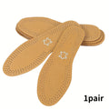 Upgrade Leather Comfortable and Durable Good foot feeling Insoles Soft Shock absorbing for Men and Women,Casual Footwear