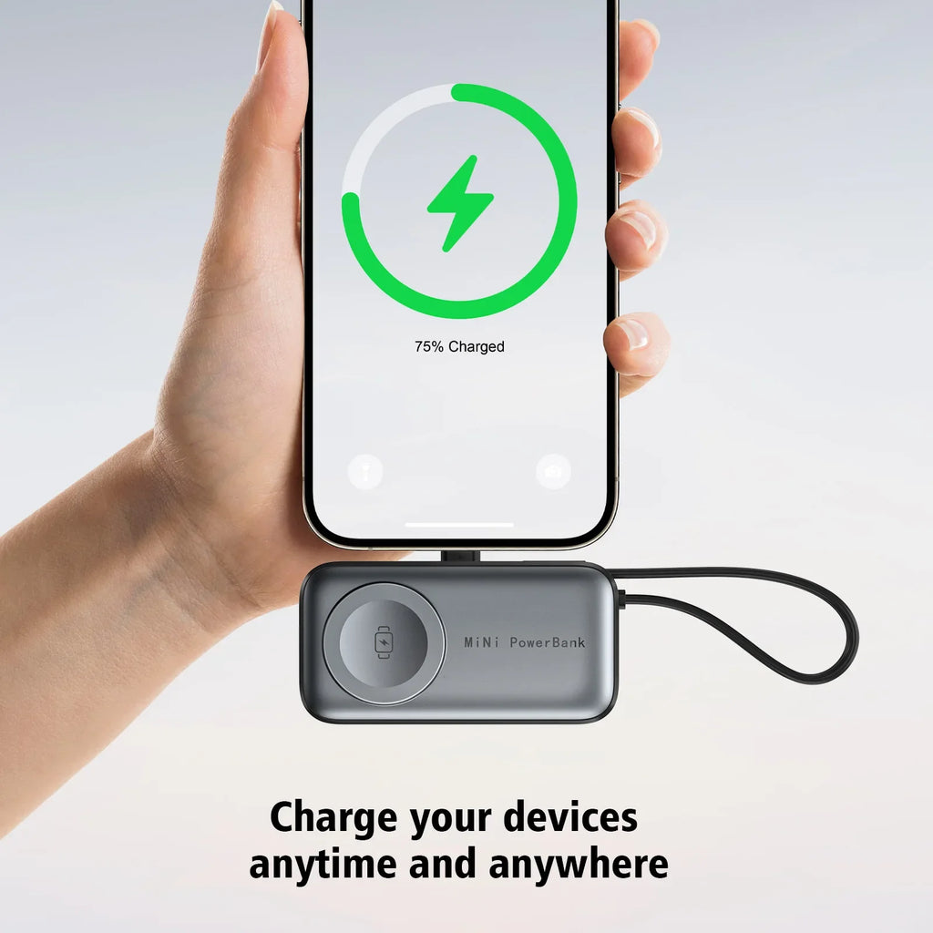 5000mAh Mini Magnetic Power Bank with Bracket Digital Display Portable External Battery for Iphone Xiaomi Watch Earphone Phone
