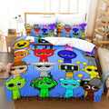 Game Sprunki Bedding Sets For Kids Boys Girls New 3d Printed Bed Cover Comforter Duvet Cover Pillow Case Bedroom Decoration