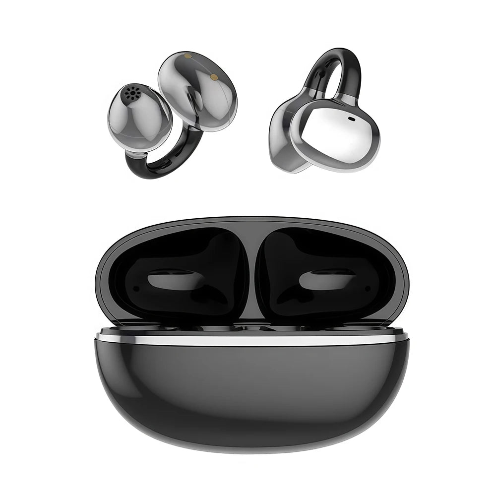 Original Ear-Clip Surround Bluetooth Headphones Bone Conduction Earphone Wireless Earbuds Stereo Bass Sports Headset with Mic