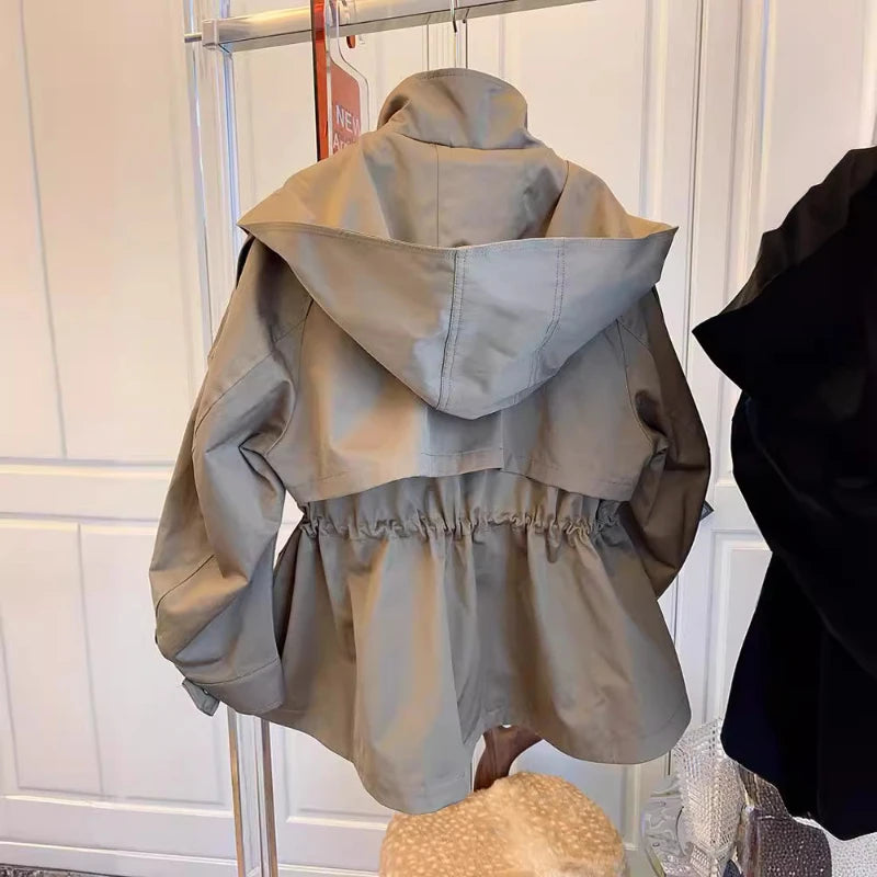 Women Jacket Korean Design Trench Loose Style Casual Windbreaker Coat Women's Spring and Autumn Outwear