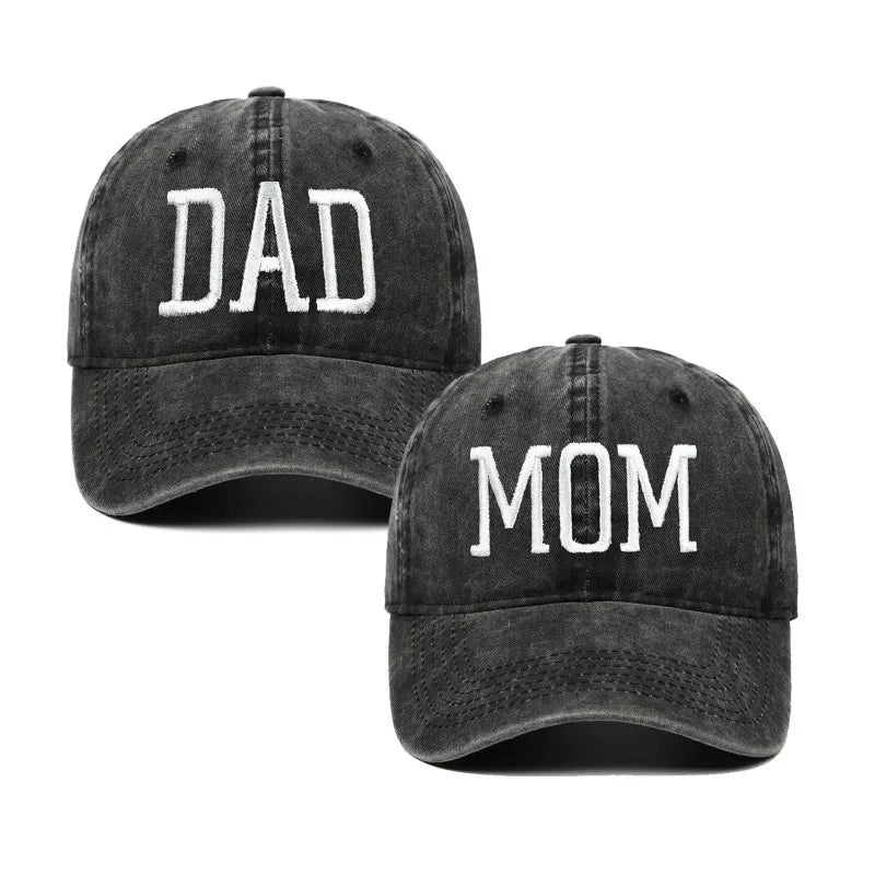 Hat Embroidered Mom Dad Gifts for Couples Parents Adjustable Baseball Caps Gift Mom and Dad Hats Fathers Day