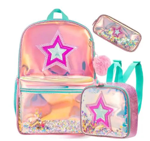 Kids schoolbag 16 Inch School bag set 3 pcs Lunch Bag Pen Bag for girls School Backpack for girls Preschool Girl's Backpack Set