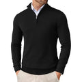 Men's Quarter Zip Up Sweaters Slim Fit Lightweight Pullover Outdoor Mock Neck Tops Half Turtleneck Knitted Streetwear
