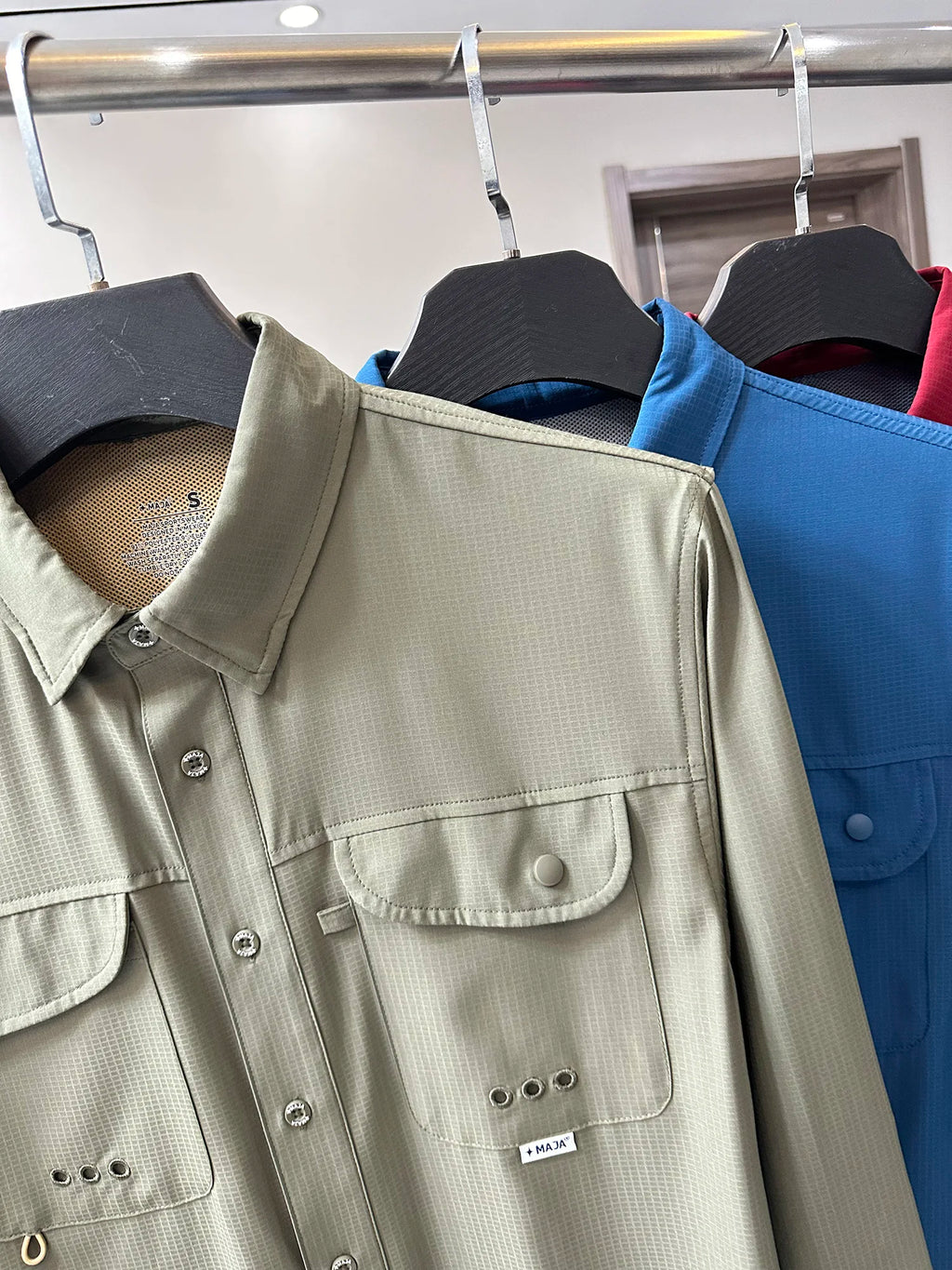 High Performance Men's Outdoor Shirt Spring Summer Anti-Tear High Elasticity Breathable Casual Style Long Sleeve Standard Fit