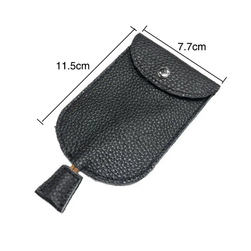Genuine Leather Keychain Housekeeper Case Portable Key Wallet Women And Men's Hand-held Home Key Holder Pocket Card Key Sleeve