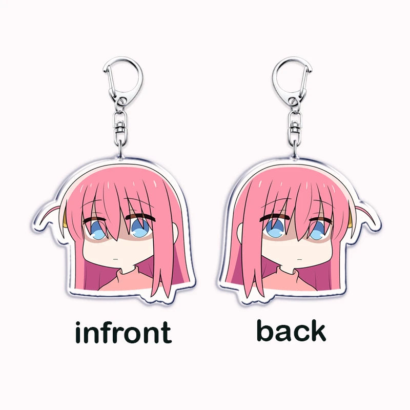 Cute Cartoon Anime Keychains for Accessories Bag Hitori Gotoh Nijika Ijichi Ryo Yamada Ikuyo Kita Keyring Jewelry Fans Gifts