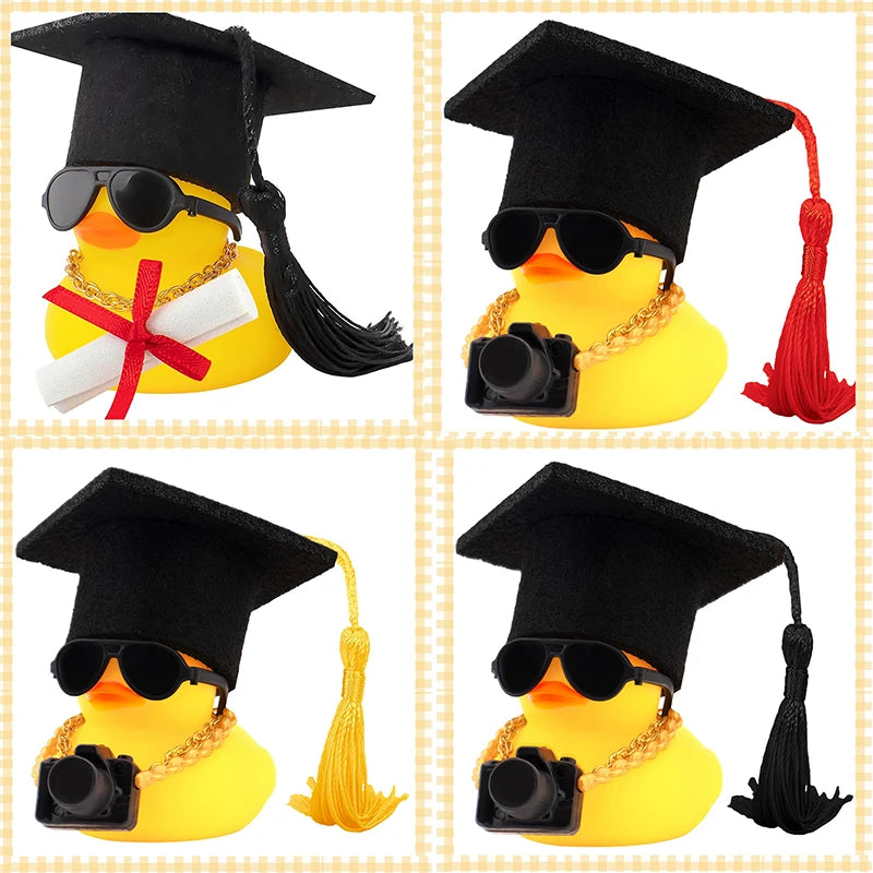 Graduation Rubber Duck,Car Duck Graduation Gift with Tassels for Student Classroom Party Favors
