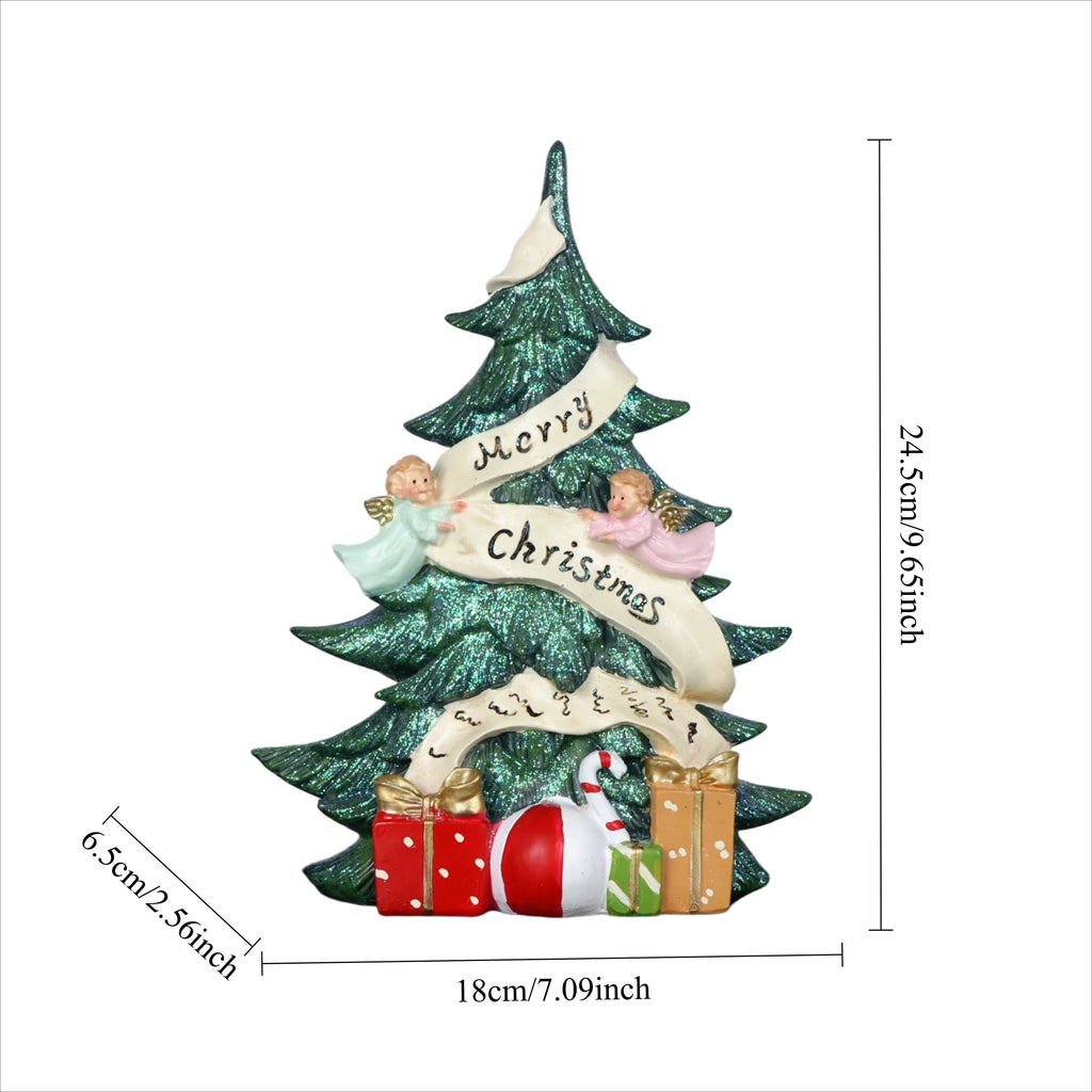 Creative Angel Christmas Tree Ornament Christmas Decorative Resin Crafts Home Festival Party Desktop Decor Accessories Gifts