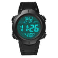 Men's LED Digital Sports Watch Multi‑Function Rubber Strap Electronic Wristwatch Fitness Sport Timekeeping Watch forDailyOutdoor