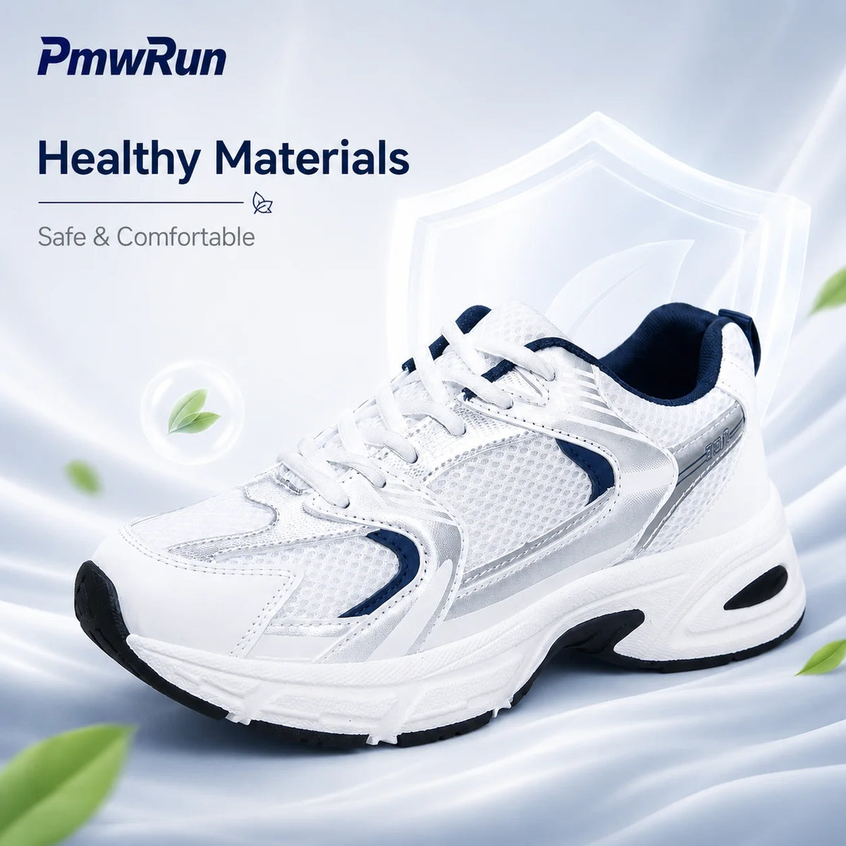PU Leather Women's Sport Shoes Trend Fashion Breathable Sneakers For Women Anti-slippery Outdoor Female Running Footwear
