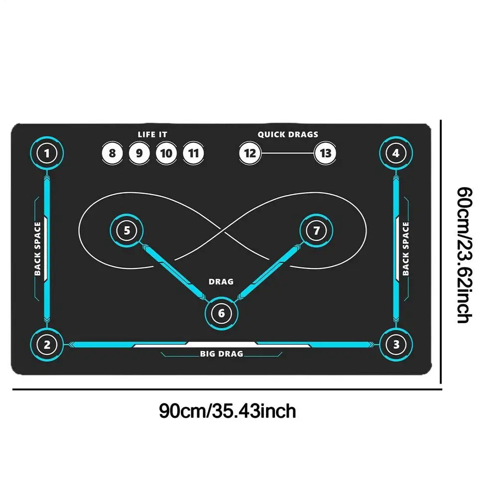 Hockey Training Mat Indoor Outdoor Quiet Non-Slip Large Stickhandling Pad Training Equipment For Adults Kids Soccer Lovers