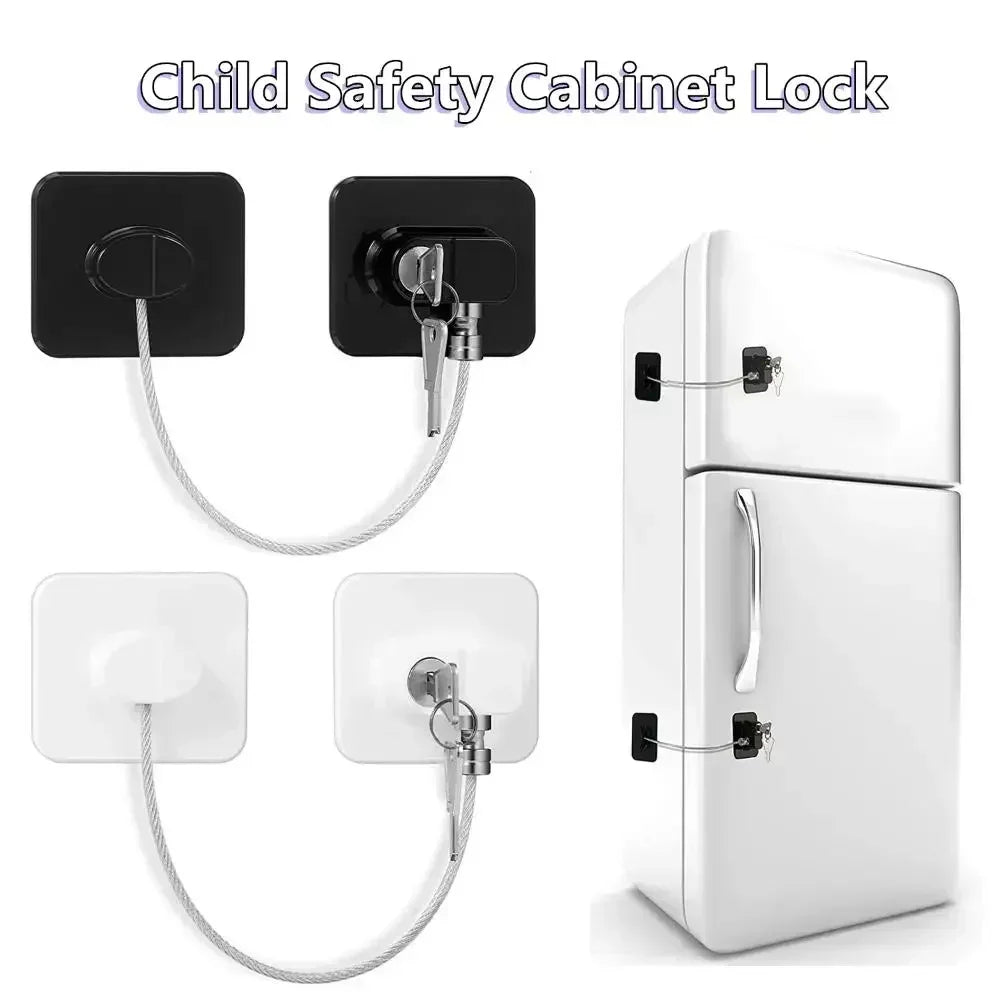 1pcs Multi-function Security Child Safety Cabinet Lock Drawer Lock Bracket for Refrigerator Baby Furniture Protection