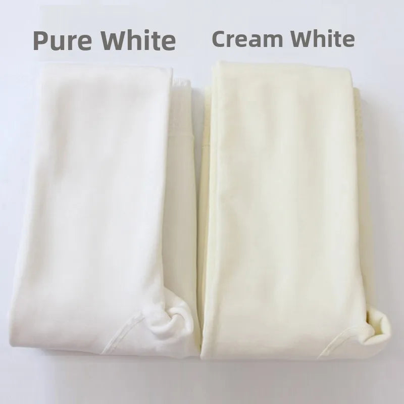 White Fce Lined Sl Thiened Base Layer Pants Women's Spring Autumn Winter Long Tights Adult Warm Footwear