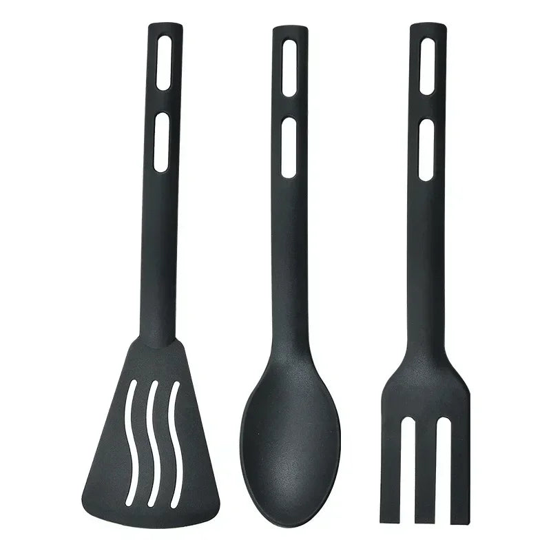 1/3PCS Nylon Kitchen Utensils Set For Kids Kitchen Cooking Tools  Slotted Turner Solid Spoon Fork Spade Fork Spoon Dinnerware