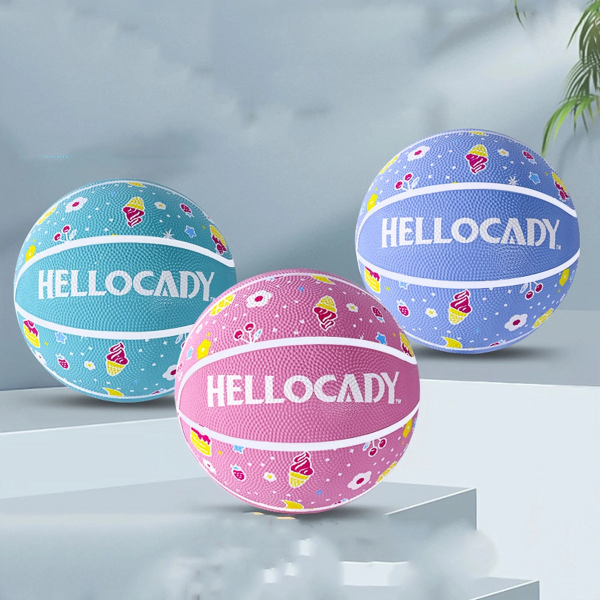 4 # /5 # (Basketball + Two Air Needles + Net Bag) Wear-Resistant Genuine Children's Basketball, Thickened Cartoon Design, Suitable for Primary and Middle School Students, Team Training Basketball, Indoor and Outdoor High-Elas