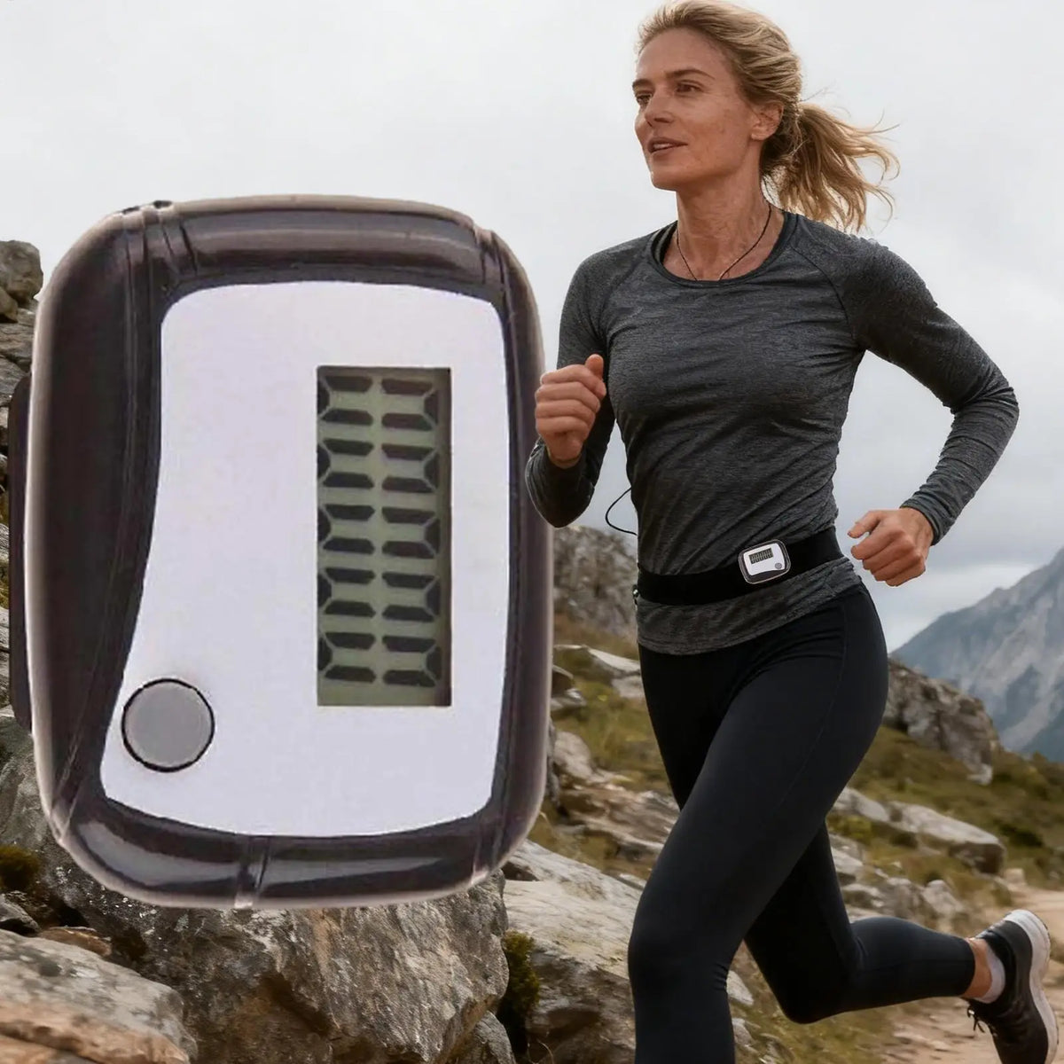 Fitness Trackers LCD Calorie Monitor Small Sports Walking Miles Pedometer For Daily Travel Running Jogging Walking Hiking Park