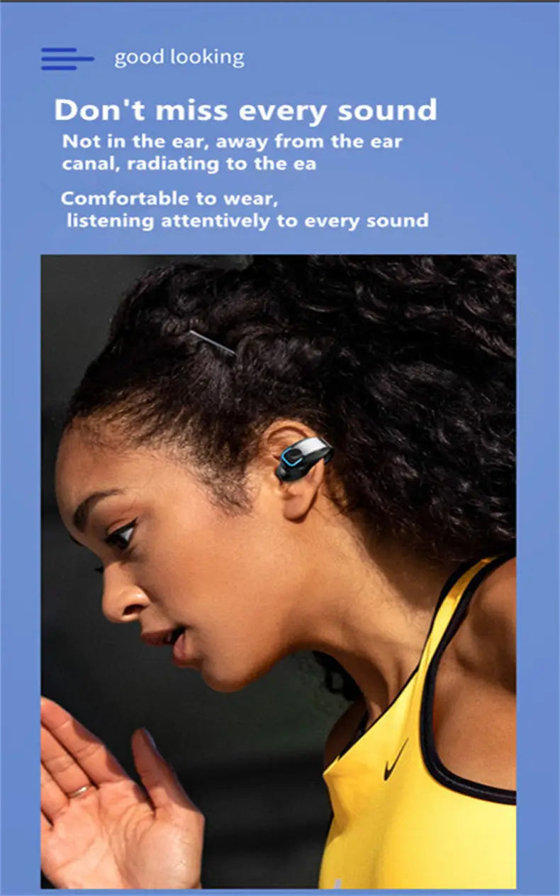 black and silver wireless earphone clip Bluetooth headset with noise reduction worn in the ear featuring a sleek ergonomic high quality design