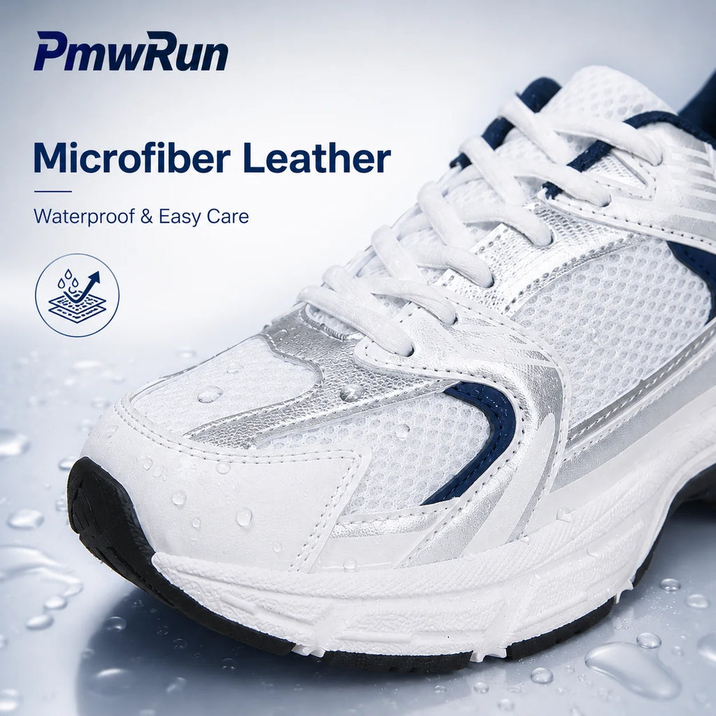 PU Leather Women's Sport Shoes Trend Fashion Breathable Sneakers For Women Anti-slippery Outdoor Female Running Footwear