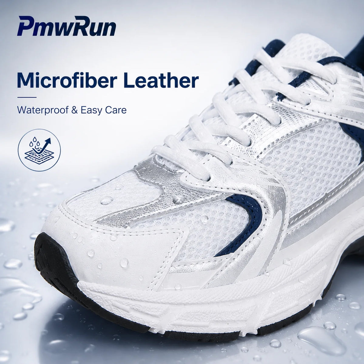 PU Leather Women's Sport Shoes Trend Fashion Breathable Sneakers For Women Anti-slippery Outdoor Female Running Footwear