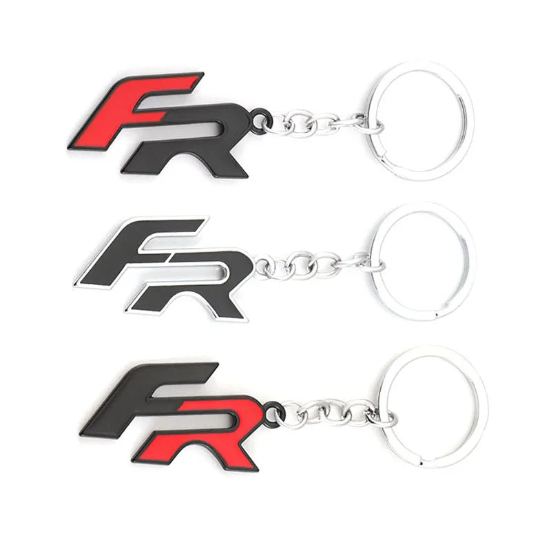 Car Keychain FR Keyring Key Chain Ring Holder Badge for Seat Alhambra Leon Ateca Arona Altea ltea Cupra e-Racer Toledo Exeo