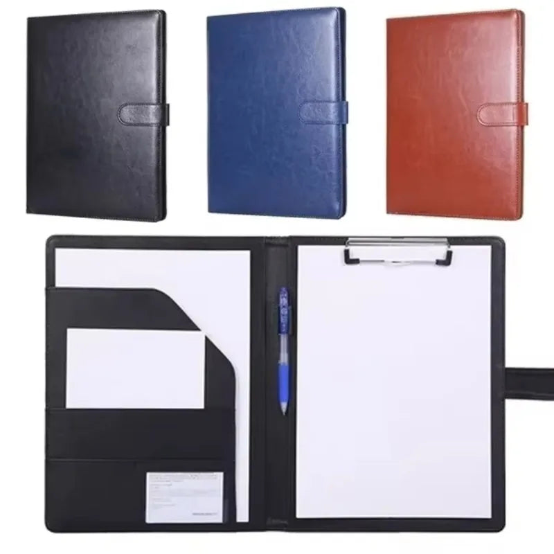 PU Leather A4 Folder Multifu Business Contract Folder Meeting Folder Binder Learning Supplies Office Supplies Desktop Organizer
