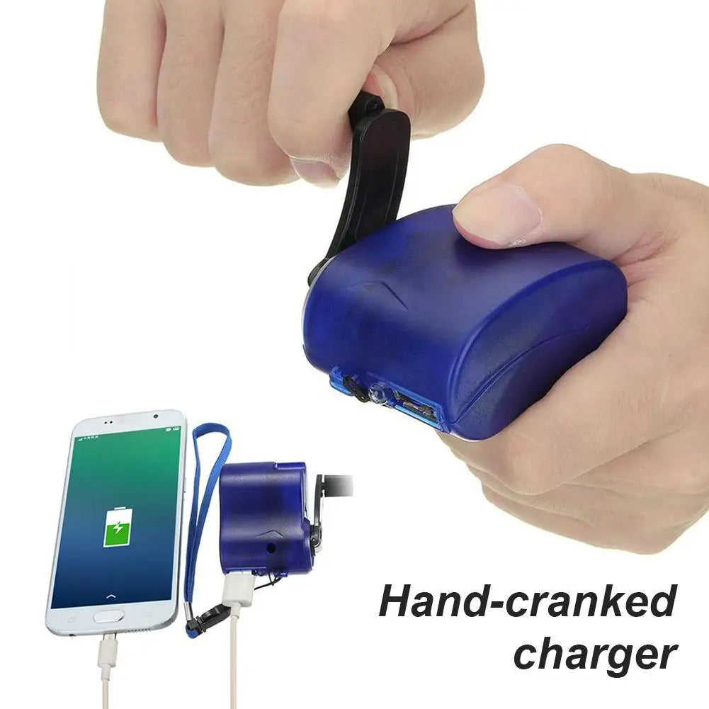 Hand Cranked Emergency Phone Charger Manual Dynamo Power Bank USB Mini Hand Crank Generator For Camping Outdoor Survival