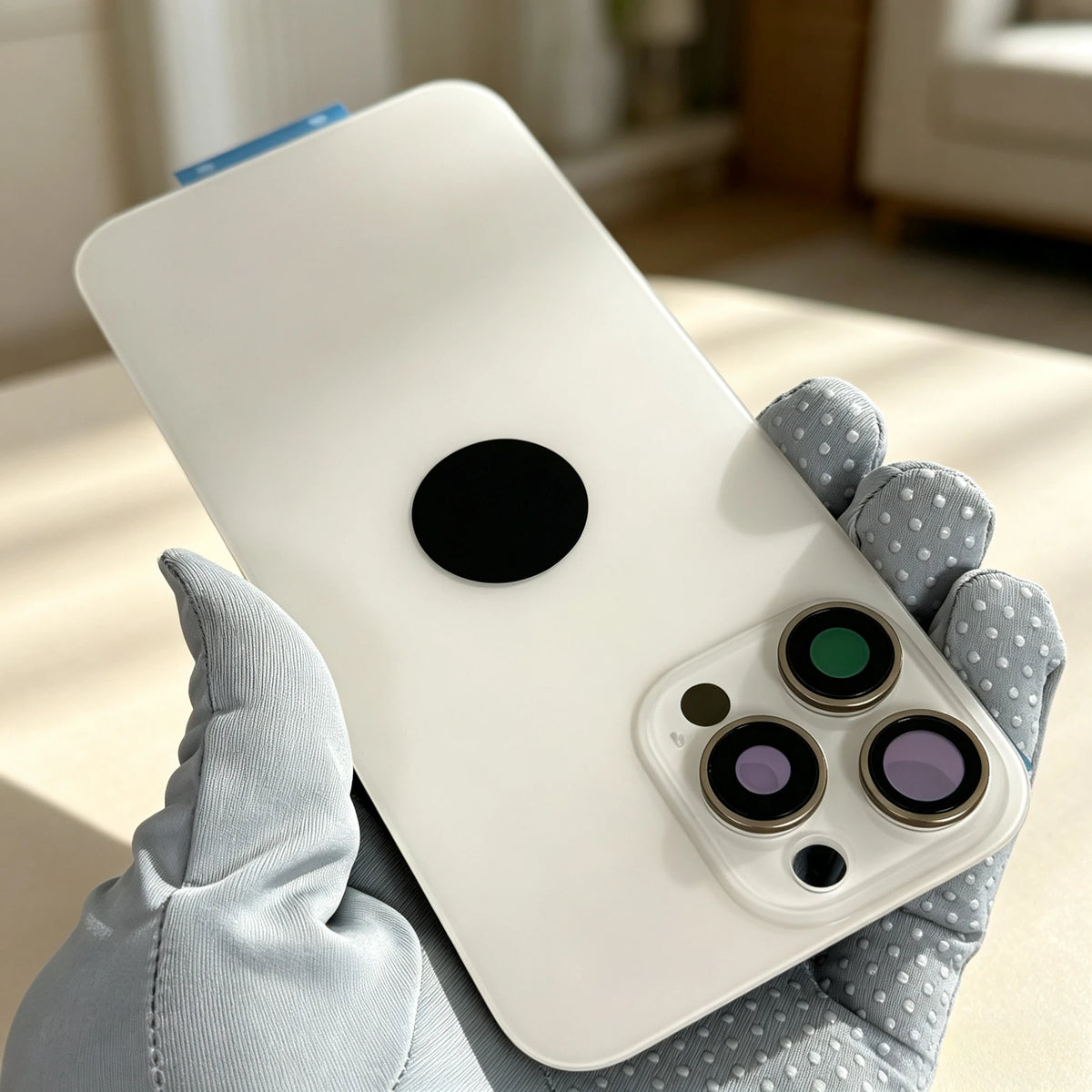 Rear Back Glass Replacement For iPhone 15 Pro 16 Pro Max Rear Cover With Camera Lens Bracket Built-in Magnets Repair Spare Parts