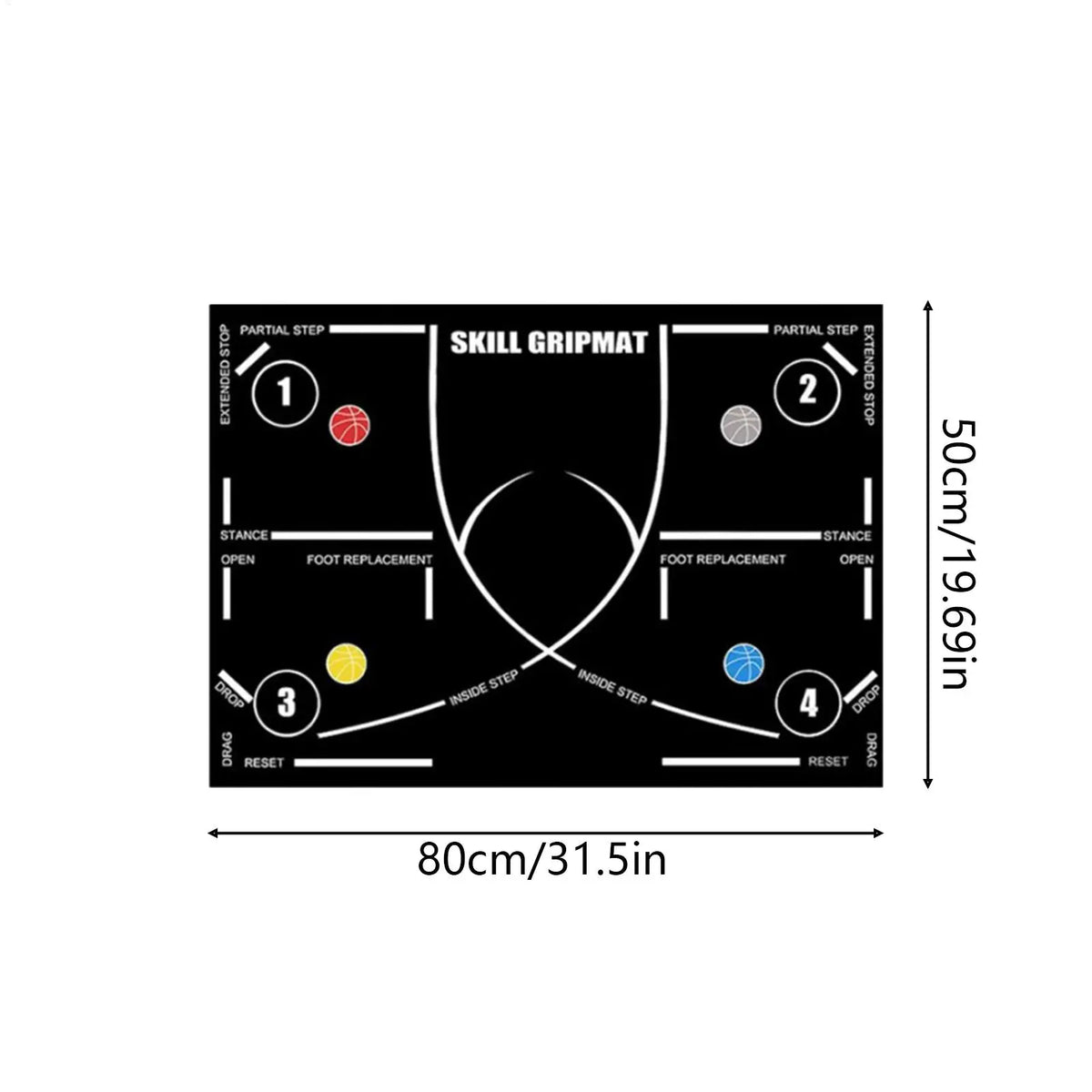 Anti-Slip Basketball Dribble Training Mat Portable Sports Training Gear for Kids Adults Athletes Basketball Practice TrainingAid
